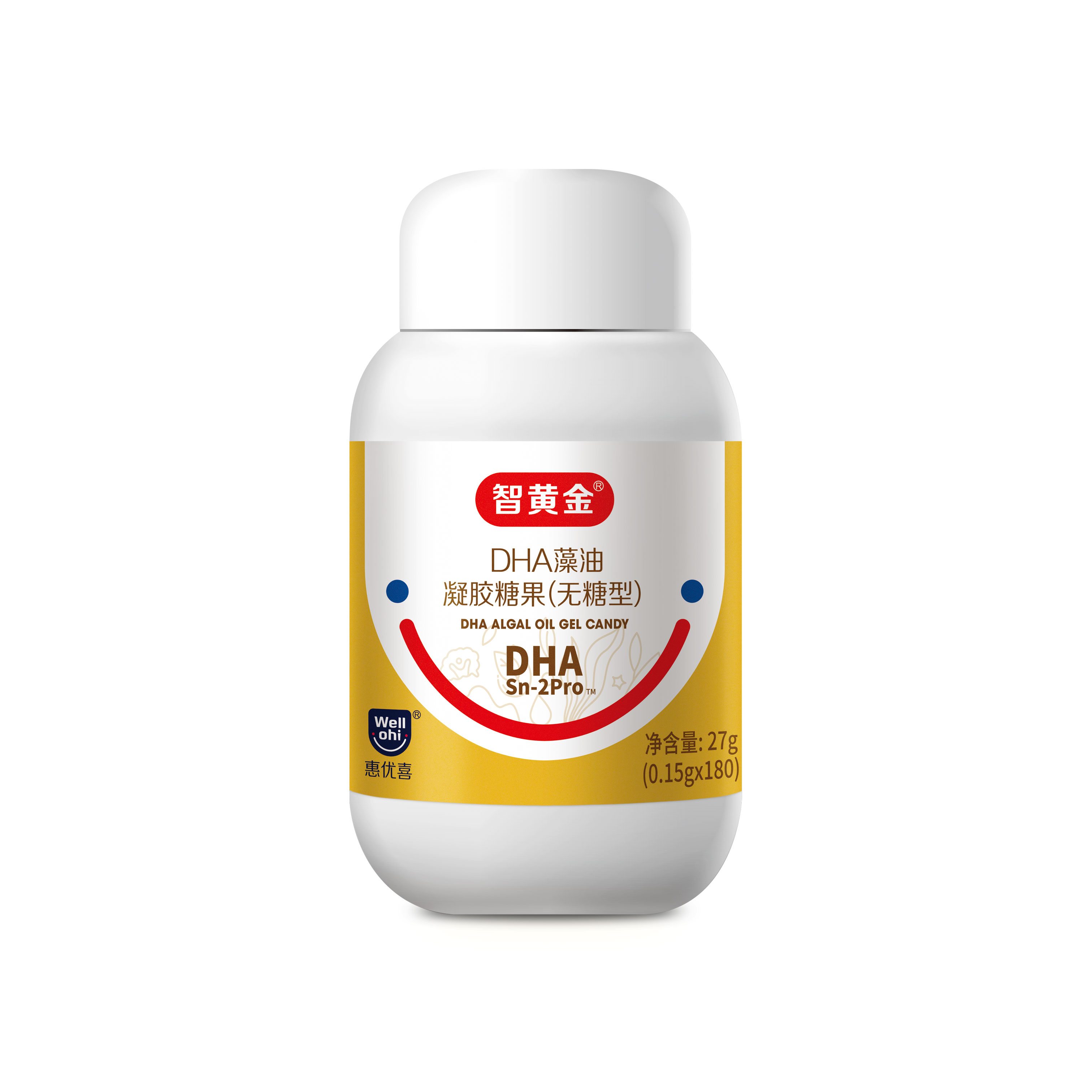 智黄金®180粒DHA藻油凝胶糖果（无糖型）